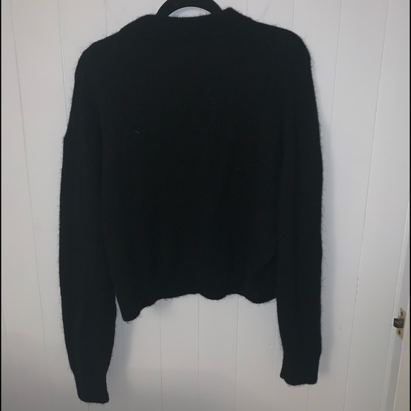 Black Fuzzy & other stories Crew Sweater I Small - Picture 4 of 4